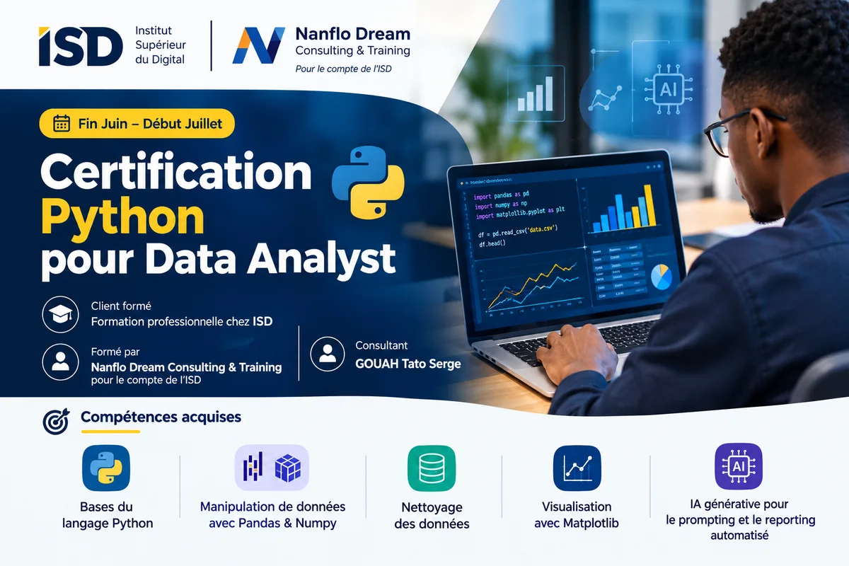 Certification Python pour Data Analyst